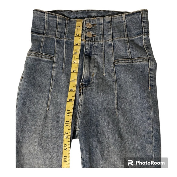 WE THE FREE Jayde Flare Jeans Sunburst Blue High Waist Size 26 - Picture 9 of 10